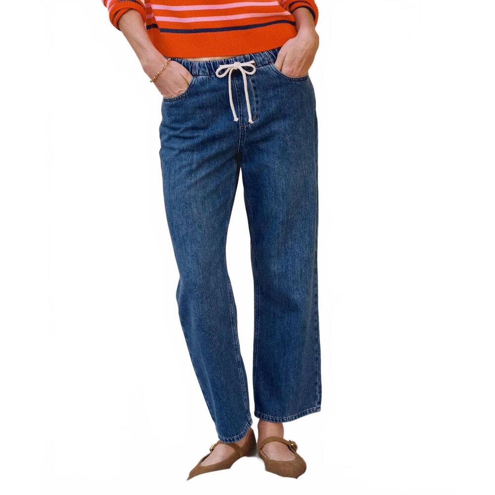 NEW MARINE LAYER ella straight leg pants in medium wash - Picture 8 of 8
